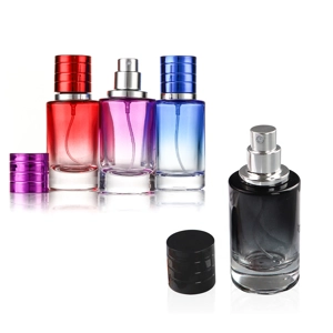 50ml Glass Perfume Bottle Gradient Empty Cylindrical Bottle Fine Mist Atomiser