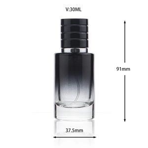 30ml Glass Perfume Bottle Gradient Empty Cylindrical Bottle Fine Mist Atomiser