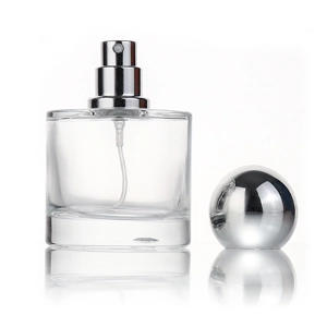 50ml Clear Empty Round Glass Perfume Spray Bottle - Spherical Cap