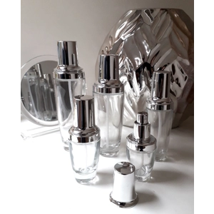 Empty Glass Perfume Bottle Conical with Silver Fine Mist Atomiser