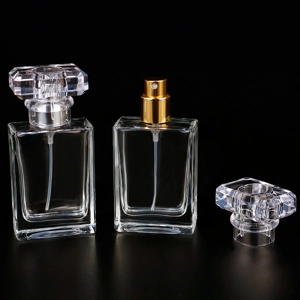 50ml Empty Glass Perfume Spray Bottle - Atomiser Rectangular