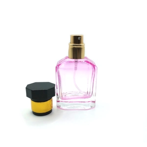 30ml Empty Glass Perfume Bottle - Octagon Cap, Transparent Colours