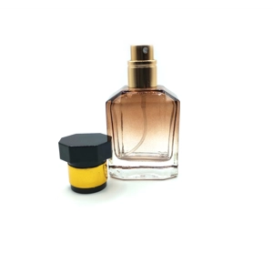 30ml Empty Glass Perfume Bottle - Octagon Cap, Transparent Colours