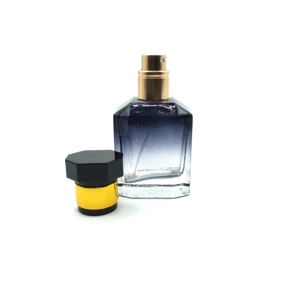 30ml Empty Glass Perfume Bottle - Octagon Cap, Transparent Colours