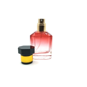 30ml Empty Glass Perfume Bottle - Octagon Cap, Transparent Colours