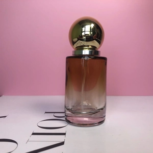 30ml Glass Perfume Bottle Gradient Empty Cylindrical Bottle Lux Round Ball Cap