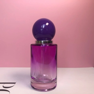 30ml Glass Perfume Bottle Gradient Empty Cylindrical Bottle Lux Round Ball Cap