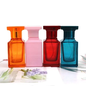 50ml Empty Glass Perfume Spray Bottle Model TF Refillable Square Bottle