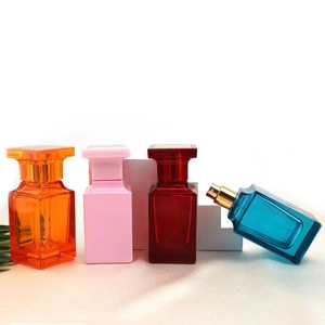 50ml Empty Glass Perfume Spray Bottle Model TF Refillable Square Bottle