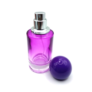 30ml Glass Perfume Bottle Gradient Empty Cylindrical Bottle Lux Round Ball Cap