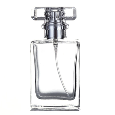 30ml Empty Glass Perfume Spray Bottle Atomizer Refillable Clear Rectangular title=