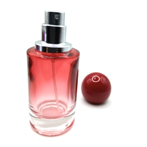 30ml Glass Perfume Bottle Gradient Empty Cylindrical Bottle Lux Round Ball Cap