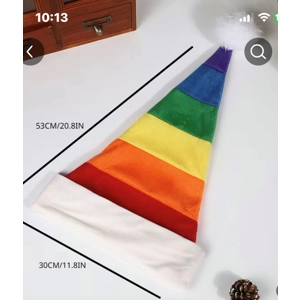 rainbow Santa hat