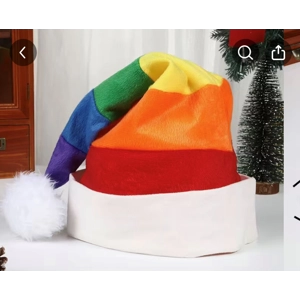 rainbow Santa hat