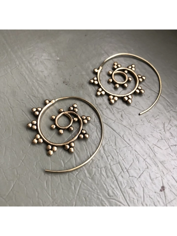 Indian Brass Spiral Ear..