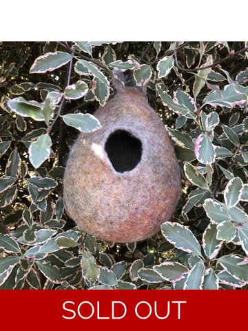 Light Grey Felted Pod (B)