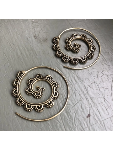 Indian Brass Spiral Ear..