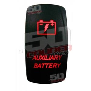 Illuminated On/Off Rocker Switch Auxiliary Battery