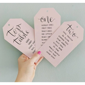 Handwritten Table Plan Cards