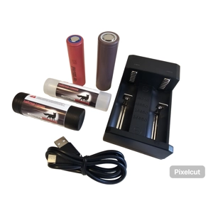 USB Charger + 18650 & 21700 26650 3500MA- 5500MA Batteries