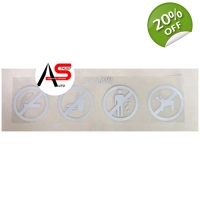 Strictly Prohibited Sign Decal Si..