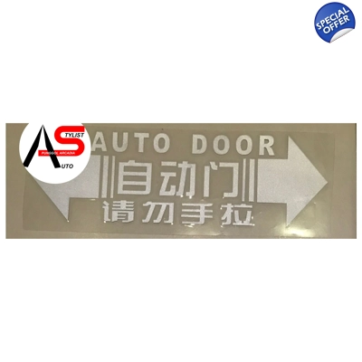 Auto Door Decal Silver