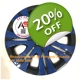 004 Rim Covers R13 Blue/Black