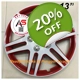 5005 Rim Covers R13 White/Red