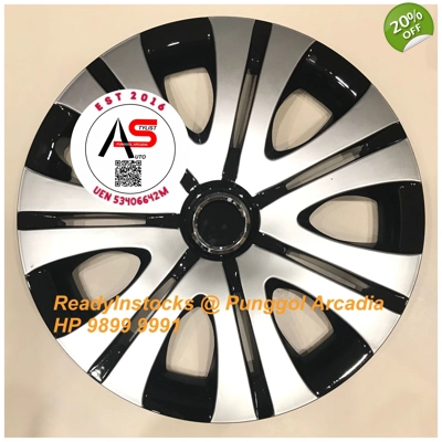 004 Rim Covers R13 Silver/Black