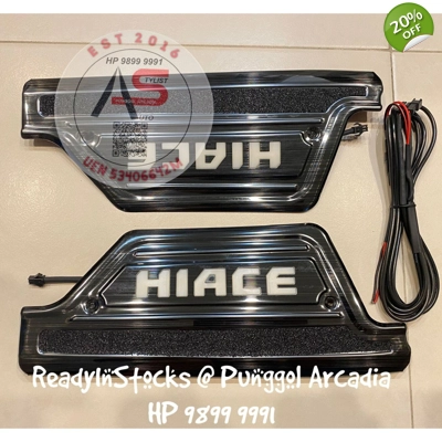 Hiace Front Foot Step Black Silver