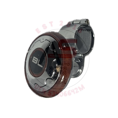 Steering Knob Spinner BL Silver/Red Marble