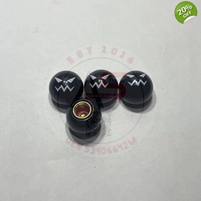 Air Valve Cap Balls Black Overlord