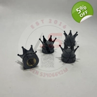 Tire Air Valve Cap Crown Black