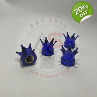 Tire Air Valve Cap Crown Blue
