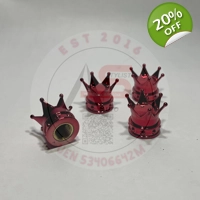 Tire Air Valve Cap Crown Red