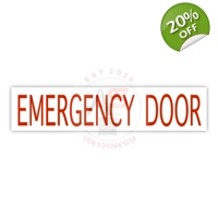 Emergency Door Sticker White