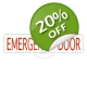 Emergency Door Sticker White