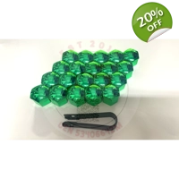 Wheels Nuts Cover Reflective Green
