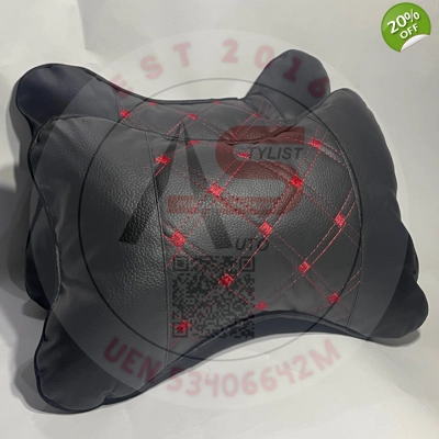 Seat Head Rest Pillow Red Thread