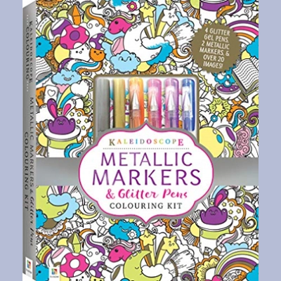 Kaleidoscope Colouring Metallic and Glitter