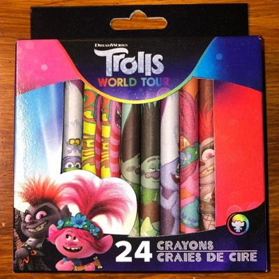 TROLLS 24 CRAYONS