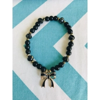 Black and Gold Bow bracelet - han..