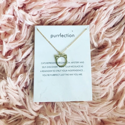 Purrfection cat necklace