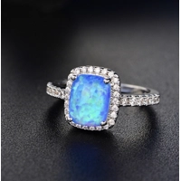 Blue opal ring - sizes 5, 7-9
