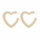 Gold Heart Hoop Earrings