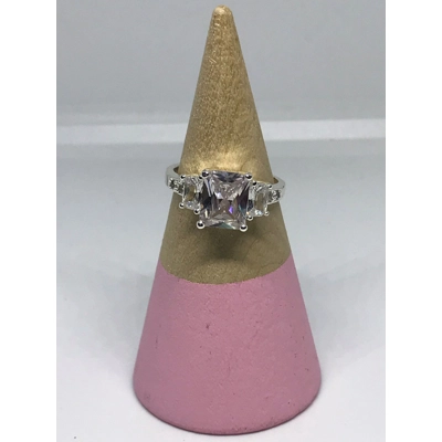 Three Stone Crystal Ring - sizes 8-10