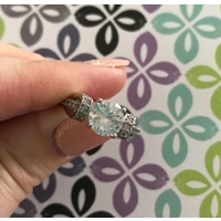 Round crystal ring - size 7
