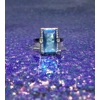 Art Deco Aqua Ring - si..