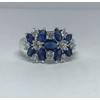 Floral blue ring - size 9