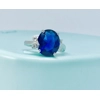 Blue oval ring - size 8